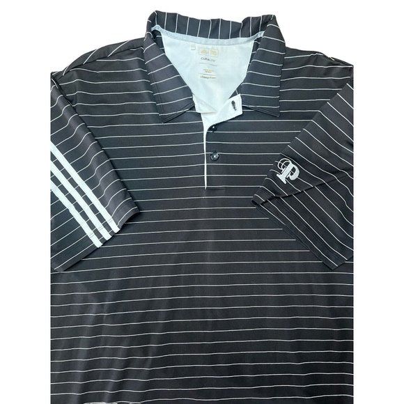 adidas Other - Adidas Mens Shirt Large White Black Polo Short Sleeve Golf Button Climalite EUC